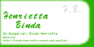 henrietta binda business card